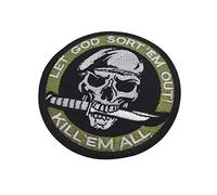 Military Skull Knife Beret Spec Ops Morale Tactical Patch Badge Kill Them Em All Let Got Sort 'Em Out Patch (02)