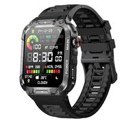 Military Smart Watch for Men 1.96 Inches Outdoor Sports Smartwatch with Answer/Make Call,Fitness watch,Blood Oxygen,Heart Rate and Sleep Monitor Compatible with iPhone and Android Phones (Black)