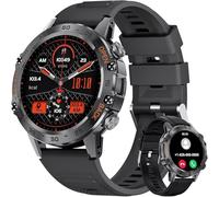 Military Smart Watch for Men(Answer/Dial Calls),100 Sports Modes, 5ATM Waterproof Fitness Watch with Heart Rate/SpO2/Blood Pressure for Android and iOS,1.39''HD DIY Screen Smartwatch