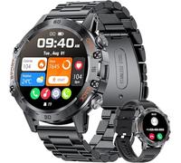 Military Smart Watch for Men(Answer/Dial Calls),100 Sports Modes, 5ATM Waterproof Fitness Watch with Heart Rate/SpO2/Blood Pressure for Android and iOS,1.39''HD DIY Screen Smartwatch