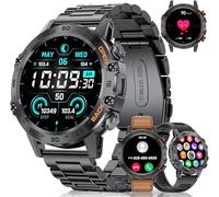 Military Smart Watch for Men(Answer/Dial Calls),100 Sports Modes, 5ATM Waterproof Fitness Watch with Heart Rate/SpO2/Blood Pressure for Android and iOS,1.39''HD DIY Screen Smartwatch
