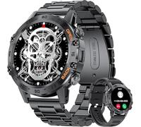 Military Smart Watch for Men(Answer/Dial Calls),100 Sports Modes, 5ATM Waterproof Fitness Watch with Heart Rate/SpO2/Blood Pressure for Android and iOS,1.39''HD DIY Screen Smartwatch