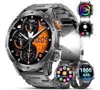 Military Smart Watch for Men with 1000 mAh Battery/Flashlight,1.75'' HD Touchscreen Smartwatch with Call,IP68 Waterproof Fitness Tracker with Heart Rate,Sleep Monitor,100+ Sport Modes,for iOS Android