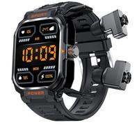 Military Smart Watch For Men With Call Function,50M Waterproof Waterproof Fitness Tracker,2.01 Inch Touchscreen,Fitness Smart Watch For IOS & Android (Black, Silver)(Black)