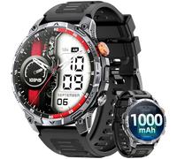Military Smart Watches for Men,1.75″ Smartwatch with 100-Day Ultra-Long Battery/Flashlight,Fitness Watch for Heart Rate/Sleep/SpO2 /Calling/110+ Sports Mode Smart Watch for Android IOS 1000 mAh