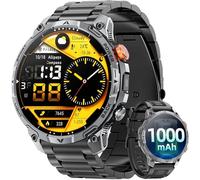 Military Smart Watches for Men,1.75″ Smartwatch with 100-Day Ultra-Long Battery/Flashlight,Fitness Watch for Heart Rate/Sleep/SpO2 /Calling/110+ Sports Mode Smart Watch for Android IOS 1000 mAh
