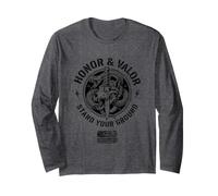 Military Snake Dagger Honor Valor Patriot USA Men`s Graphic Long Sleeve T-Shirt