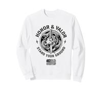 Military Snake Dagger Honor Valor Patriot USA Men`s Graphic Sweatshirt