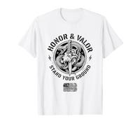 Military Snake Dagger Honor Valor Patriot USA Men`s Graphic Value Graphic T-Shirt