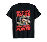 Military Soldier Veteran Old School Valor New School Power T-Shirt