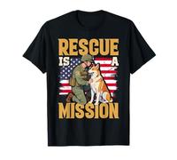 Military Soldier Veteran Rescue is A Mission Dog Rescuer T-Shirt