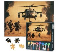 Military Soldiers Army Puzzles for Adults 1000 Pieces, Soldiers are Running to Helicopter Jigsaw Puzzles, Adult Puzzle for Adults, Educational Fun Games or Toys for Elders Friends 20X27 INCH
