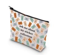 Military Spouse Makeup Bag Milspouse Gift Military Wife Gift Ask Me About My Sticker Collection Cosmetic Bag (Ask Me UK)