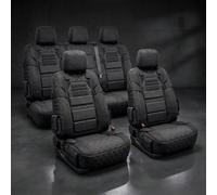 Military-Style Auto Seat Protectors, Heavy Duty Car Seat Covers | Tactical Multi-Pocket, Universal Truck Fit, Universal Fit Heavy-Duty Cushion For Long-Drive Vehicle Owners(4pcs-Black)