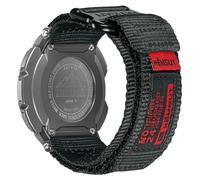 Military Style Watch Strap for Casio Protrek PRG-200/250/260/280/500/550/5000 & PRW-2000/2500/3500/3510/5000/5100/5050/510 & PAW-2000, Durable Nylon Hook & Loop Casio Band, Black, L（6.8"-8.8"）, Modern