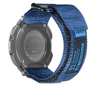 Military Style Watch Strap for Casio Protrek PRG-200/250/260/280/500/550/5000 & PRW-2000/2500/3500/3510/5000/5100/5050/510 & PAW-2000, Durable Nylon Hook & Loop Casio Band, Blue, M（5.9"-7.2"）, Modern