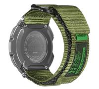 Military Style Watch Strap for Casio Protrek PRG-200/250/500/260/280/550,PRW-2500/3500/5100/5000/510, Nylon Hook & Loop Casio Band, Green, M（5.9"-7.2"）, Modern