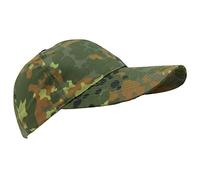 Military Surplus Army Camouflage Rip-Stop Baseball Caps (German Flecktarn), One Size