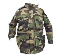 Military Surplus French Army Woodland Camouflage Smock XXL Camo Jacket, Tactical Field Smock, Lightweight Outdoor Jacket for Hiking, Bushcraft, Fishing & Workwear