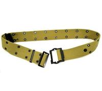 Military Surplus US Army WW2 Khaki Belt With Metal Buckle, Will Fit Upto A 46'' Waist