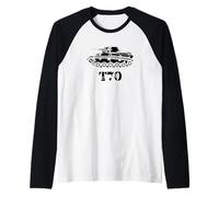 Military T-70 Tank - Red Army WWII Raglan Baseball Tee