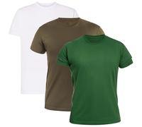 Military T-shirt White/Khaki/Bottle Green - 3 pcs.