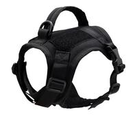 Military Tactical Adjustable Nylon Cat Puppy Walking Training Harness With Control Handle For Pug Shiba Inu Chihuahua,Black