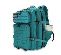 Military Tactical Backpack 45L/25L 3 Day Assault Pack Molle Daypack Hiking Backpack for Men and Women, Lakeblue, 45L US, Travel Backpacks