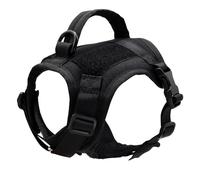 Military Tactical Cat Harness Vest Adjustable Nylon Puppy Cat Harness With Sticker Patch For Chihuahua Pug French Bulldogs,Black,L