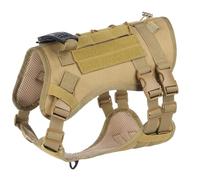 Military Tactical Dog Chest Harness Outdoor Slip Resistant With Control Handle Dog Training Hunting Harness For Labrador German Shepherds,Yellow,S