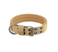 Military Tactical Dog Collar Adjustable Outdoor Pet Camping Hunting Training Collar Breathable Nylon Dog Collar Medium And Large Dog Labrador German Shepherd Collar,khaki,XL 78-93CM