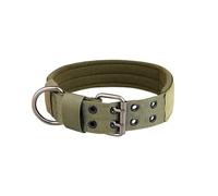 Military Tactical Dog Collar Adjustable Outdoor Pet Camping Hunting Training Collar Breathable Nylon Dog Collar Medium And Large Dog Labrador German Shepherd Collar,green,XL 78-93CM