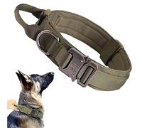 Military Tactical Dog Collar Adjustable Pet Collar Dog Outdoor Camping Training Hunting Collar Medium And Large Dog German Shepherd Labrador Multi Collar,Green,L