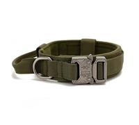 Military Tactical Dog Collar With Control Handle Adjustable Nylon Dog Collar Dog Walking Camping Hunting Training Collar For Medium And Large Dogs German Shepherd Labrador,Army Green,XL
