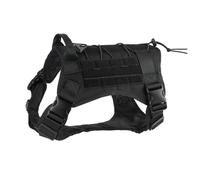Military Tactical Dog Harness Leash Set Adjustable Dog Harness Service Dog Harness Military Pet Vest Outdoor Dog Training Camping Walking Harness For Medium And Large Dogs,Black Harness,XL
