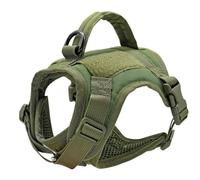 Military Tactical Durable Nylon Cat Harness Vest With Control Handle Military Tactical Cat Harness Cat Outdoor Small And Medium Dogs And Cats Training Walking Camping Harness,Green