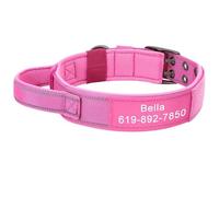 Military Tactical Personalized Dog Camping Training Name Phone Number Collar With Control Handle For Greyhound German Shepherd Shiba Inu,A,L