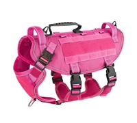 Military Tactical Reflective Anti-Escape Nylon Dog Hiking Harness With Control Handle For Labrador Bulldog Pitbull,A,M