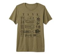 Military Tank Army Motorized Infantry Vintage Patent Print Premium T-Shirt