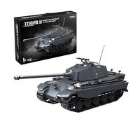 Military Tank Building Block Set - 1563PCS PZ.KPFW VI Ausf.B Tiger II Heavy Tank Bricks Kit, WWII German Collectible Military Vehicle Model, Home Decor, Collector’s Display for Adults