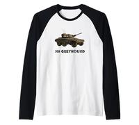 Military Tank - M8 Greyhound Tank Raglan Baseball Tee