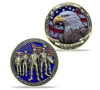 Military Thank You for Your Service Challenge Coin Veterans Soldiers Appreciation Gift Proudly Salutes You - Bronze