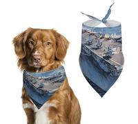 Military U.S Fight Jets Cute Dog Bandanas Adjustable Bibs Puppy Neckerchief for Cat Triangle Pet Scarf Summer