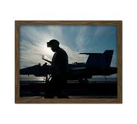 Military USA Navy Aviation Structural Mechanic Photo Artwork Framed Wall Art Print 18X24 Inch