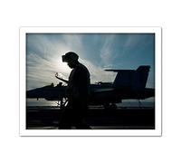 Military USA Navy Aviation Structural Mechanic Photo Artwork Framed Wall Art Print 18X24 Inch