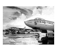 Military USA USAF 1950 B-47 Stratojet Bomber Aircraft Photo Art Print Canvas Premium Wall Decor Poster Mural