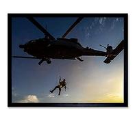 Military USA USAF HH-60 Pave Hawk Helicopter On Mission Photo Unframed Wall Art Print Poster Home Decor Premium