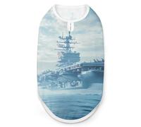 Military USS Enterprise Battleship Fight Jets Cute Printed Dog Shirt Clothes Lightweight Sleeveless Pet Tank Top for Small Medium Large Pets