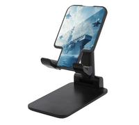 Military USS Enterprise Battleship Fight Jets Foldable Cell Phone Stand Adjustable Cellphone Holder Cradle Portable Travel Holders