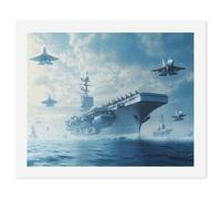 Military USS Enterprise Battleship Fight Jets Paint by Numbers Kits Includes Brushes Funny Adults DIY Painting Birthday Gift for Home Decor